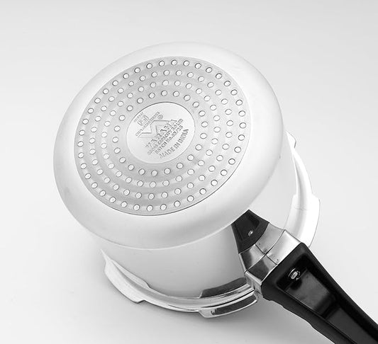 Varaha Classic 2 Litres, 3 Litres & 5 Litres Pressure Cookers | Outer Lid | Food Grade Virgin Aluminium | Induction & Gas Stove Compatible | ISI Certified | 5 Years Manufacturer's Warranty | Silver