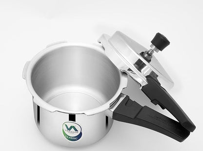 Varaha Classic 3 Litres Pressure Cooker | Outer Lid | Food Grade Virgin Aluminium | Induction & Gas Stove Compatible | ISI Certified | 5 Years Manufacturer's Warranty | Silver